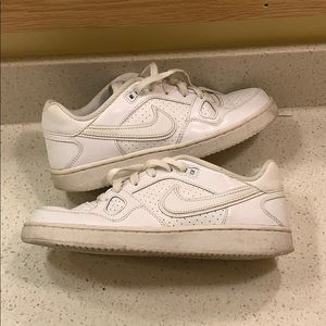 White Nike Air Force ones